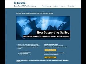 Raw Data Post processing using Trimble Center Point RTX Post Processing Services
