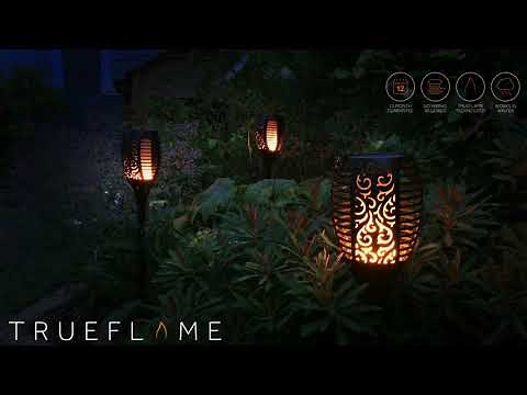 TrueFlame Solar Torch Light With Flickering Flame