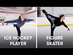 Hockey Players Try To Keep Up With Figure Skaters | SELF