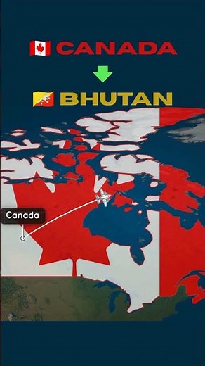 Canada 🇨🇦 ➜ Bhutan 🇧🇹 Epic World Map Journey 🌍 Amazing Geography Animation #Shorts