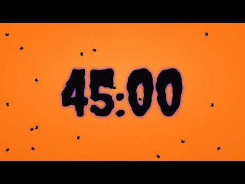 45 Minute Halloween Countdown Timer | Scary Pumpkin Clock | Halloween Music | Spooky Background