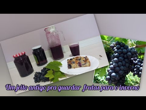 Vida simples na roça ^_^ guardei polpa de uva para suco natural 🍇