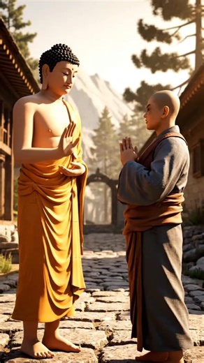 A Demon Disguised as a Monk Exposed by the Buddha’s Gaze.