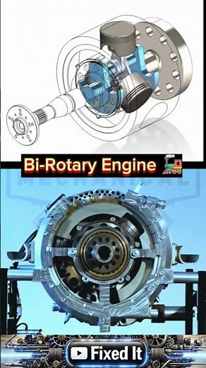 Innovative Bi-Rotary Engine Design | Dual Power Pistons Boosting Efficiency & Performance #engine