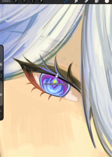 Eye Rendering Process for Digital Art in Procreate