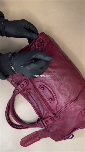 How BALENCIAGA Change To Burgundy Color #beforeafter #restoration #leatherrepair