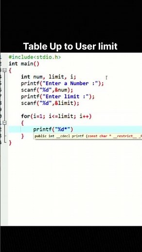 Table Up to User limit #coding #learning #programming #trending #viral