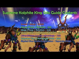 Supreme Full Kalphite King Solo Guide