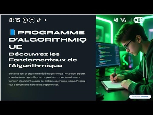 🚀 Formation Complète en Algorithmique – Débutants et Futurs Programmeurs | Adama Programmeur