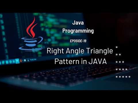 Right Angle Triangle Pattern using Nested Loops in JAVA | Pattern Printing | #Eposide 19