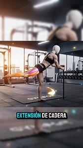 Extensión de cadera de pie con apoyo en bastón. Standing hip extension with cane support. #fitnessmotivation #fblifestyle #FitnessTips | GymFor