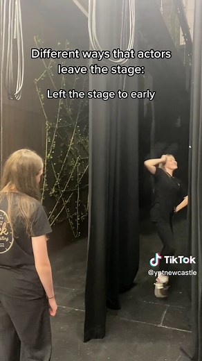 What are some other ways that you have seen poeple leave the stage? #theatretiktok #ypt #theatrekid #leavethestage