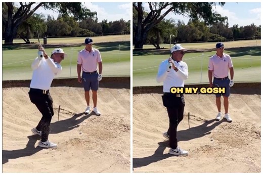 Watch: Bryson DeChambeau gets impressed by Phil Mickelson's bunker lesson