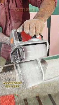 glass hand polish machine washing| 5.mm mirror |beveling mirror glass|#zainulglassart #handpolish...