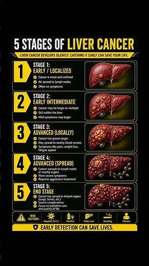 5 Stages of Liver Cancer Explained Simply | Early Signs & Progression ⚠️