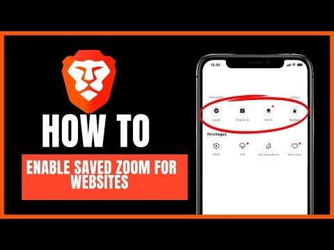 How to enable saved zoom for websites on Brave browser