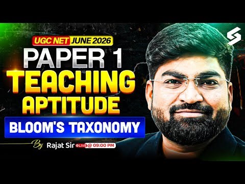 UGC NET Paper 1 | Teaching Aptitude For UGC NET Paper 1 | Bloom's Taxonomy UGC NET Paper 1 By Rajat