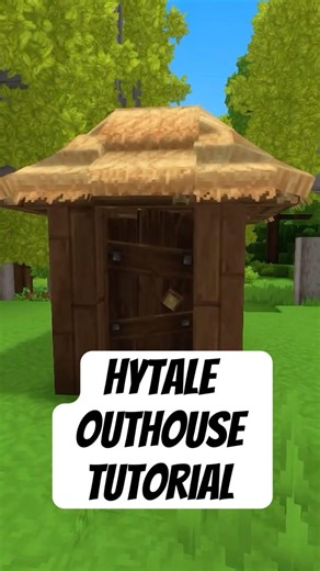 How to Build an Outhouse in Hytale 🚽💩 #hytale #hytalegameplay #shorts