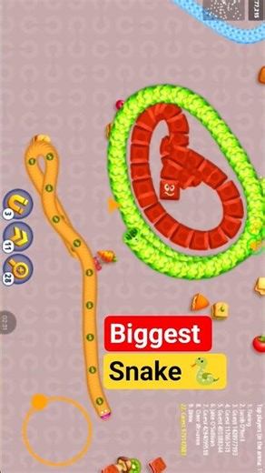🐍🔥 WORMSZONE.IO 002 BIGGEST SLITHER WORM 🐍 TOP 01 | PRO GAMEPLAY #shorts