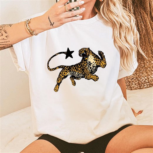 Vintage Inspired Jaguar Shirt Retro Nature Graphic Tee Trendy Animal Print Top Y2K Streetwear Clothing for Men Women - Etsy