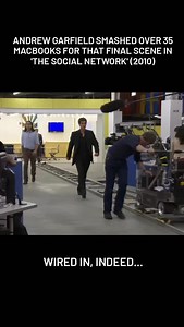 Ever the perfectionist, director David Fincher made Andrew Garfield – who played early Facebook co-founder Eduardo Saverin opposite Jesse Eisenberg's Mark Zuckerberg – run through the scene above 35-40 times. The result? A lot of broken MacBooks and one very spent actor. "That day, that long goddamn day," recalled Garfield. "[Fincher] was the perfect sports dad. He was instilling me with, 'Keep doing it, and you can keep doing it, believe that you can keep doing... I know I'm going to ask you to