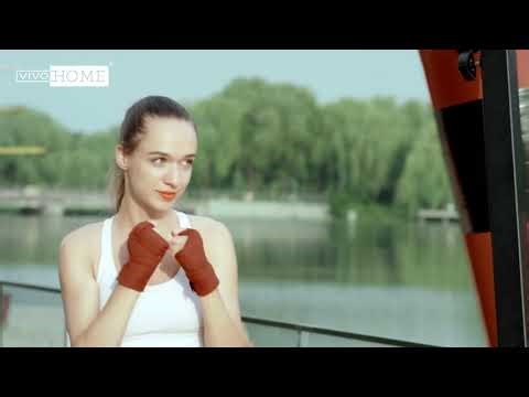 VIVOHOME Height Adjustable Foldable Heavy Duty Boxing Punching Bag