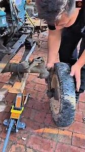 Tractor Front Wheel Steering Bushing Installation 🔧 | Heavy Mechanical Repair #Shorts