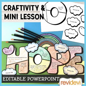 Christian Hope study and craft activities. Bible lessons for kids. Editable