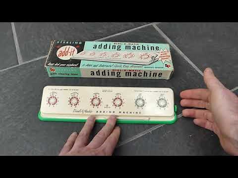 The Sterling Dial-A-Matic adding machine, 6-dial model