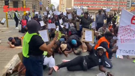 Hundreds of informal traders have taken to the streets to protest against what they describe as ill-treatment by the JMPD. The traders say they have been subjected to harassment and unfair fines. Video: Nandi Ntini | Sowetan LIVE