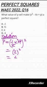 Perfect Square shortcut