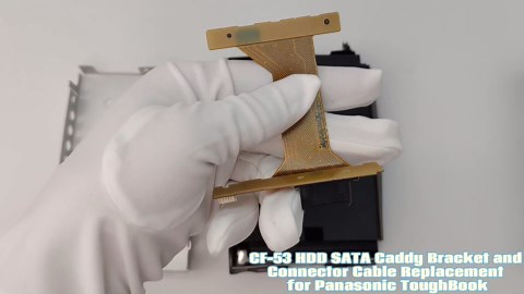 2PCS CF-53 HDD SSD SATA Caddy Bracket and Connector Cable Replacement for Panasonic ToughBook