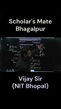 Projectile Motion | Height in First & Last Second | Vijay Sir (NIT Bhopal)| Scholar’s Mate Bhagalpur
