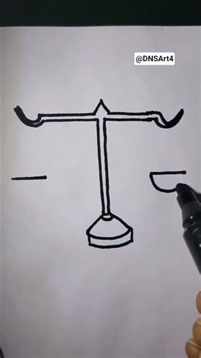How to draw Balance Scale ⚖️#Art#Shorstvideo#Reels
