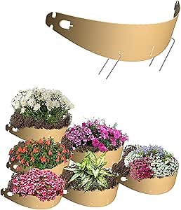 Dirt Locker Erosion Control Hillside Planters, 25-Pack-Brown—DIY-Raised Garden Bed Terracing Kit for Mild Slopes, 10°-24°-Geogrid Water Retention Planting Stabilizer-Retaining Wall Compatible