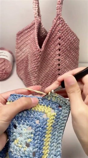 "Vegetable basket bag collection on my homepage with full tutorials. #Tutorial #Handmade #crochet