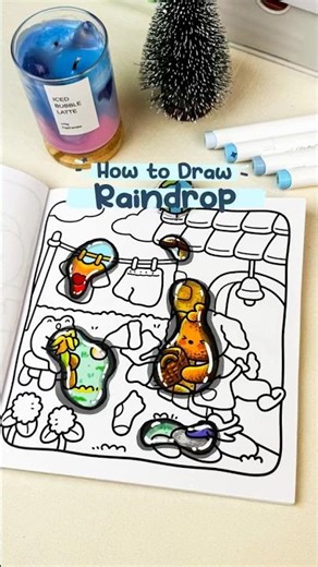 Southern Lotus | How To Draw Raindrops 💧 #coloring #coloringbook #coloringtutorial