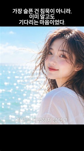 🌊 이미 알고 있었지만, 그래도 기다렸어 | 파도는 대답하지 않았고 #shorts