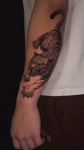 Tyler (Soju) | A Fierce Tiger Tattoo 🐅 #tattoo #tattooapprentice #tattooshop #artist #apprentice #tattooart #ink #art #tattoocommunity #tigertattoo #rawr... | Instagram