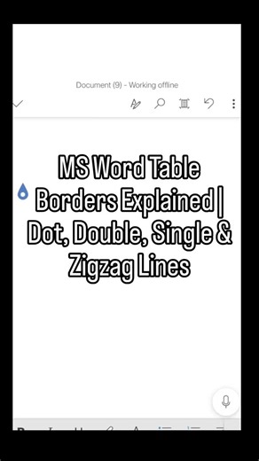 RAMAN SAARSAR on Instagram: "MS Word Table Borders Explained | Dot, Double, Single & Zigzag Lines --- 📝 Description Learn how to style tables in MS Word with different border options like dotted, double line, single line, and zigzag line. This tutorial makes your documents look professional and creative. Perfect for students, teachers, and professionals who want to enhance their Word formatting skills. ✨ Special thanks to Digital Excel Expert Raman for inspiring this educational content. --- 🔖