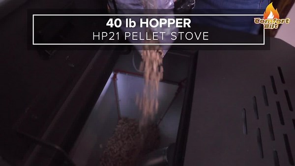 ComfortBilt 2,400 sq. ft. Pellet Stove with 40 lbs. Hopper in Black HP21-Black