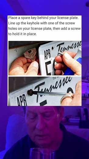 Place a Spare Key Behind Your License Plate and Secure It With A Screw.
