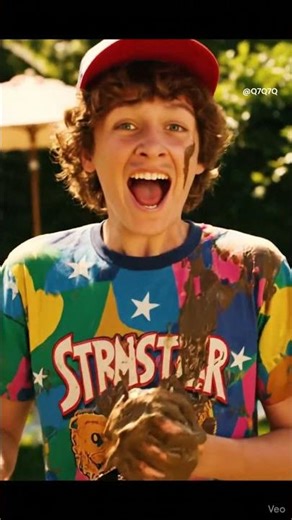 stranger things dustin and eleven fighting with poop