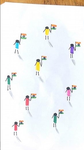 How to draw India flag with children 👧 #tricolor #tircolorflag #trendingshorts #tirana #trend