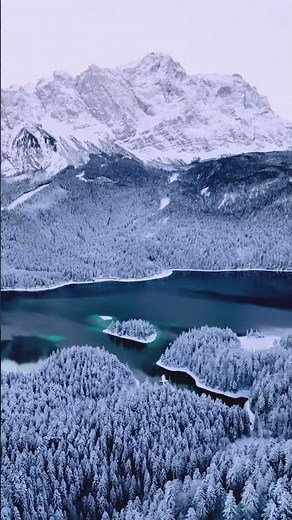 【世界の絶景集】雪景色のドイツ・アイブゼー湖 #海外旅行 #ドイツ旅行
