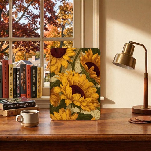 Vintage Sunflower Case for Kindle Paperwhite Case 12/11th Gen,kindle Case With Strap,kindle Colorsoft Cover,kobo HD Case,book Lover Gift - Etsy