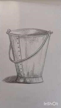 How to draw a bucket (balti) with pencil shading #art #painting #pencil sketch ✨️