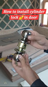 100K views · 822 reactions | HOW 樂 TO INSTALL CYLINDER LOCK ✅️ Cylinder lock  kaise lagaye door  mai #locks #doors #carpentry #interior #HomeDecor #trendingnow | Valley Home designs | Facebook