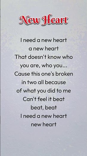 New Heart song by crash Adams #lyrics #newheart #ytshorts #viral #trendingnow #foryou #yt #fyp