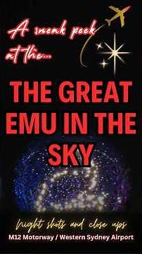 Sneak Peek: Great Emu in the Sky Sculpture at Western Sydney Airport | Night Reveal🌙